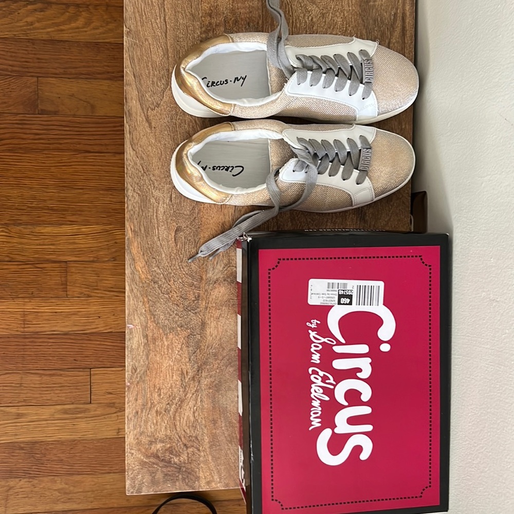 White and Gold sneakers